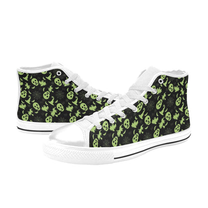 Witch Halloween Print Design LKS306 Men's High Top Canvas Shoes