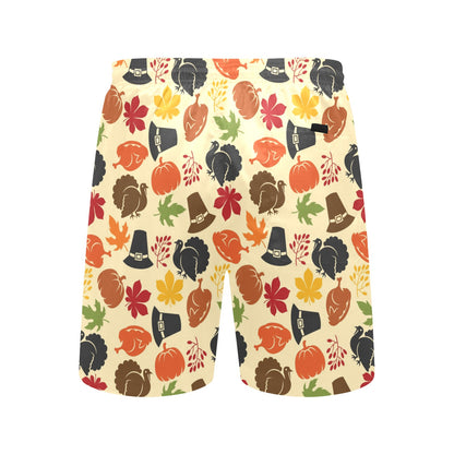 Thanksgiving Print Design LKS303 Men's Swim Trunks Beach Shorts