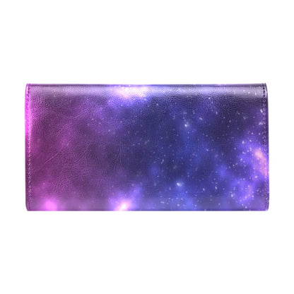 Celestial Purple Blue Galaxy Women's Trifold Wallet