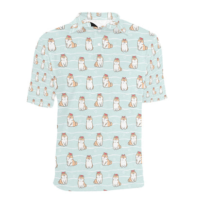 Shiba Inu Print Design LKS3011 Men Polo Shirt
