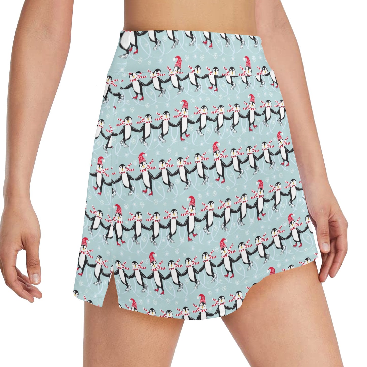 Penguin Sking Design 17" Golf & Pickleball Skort with Pockets