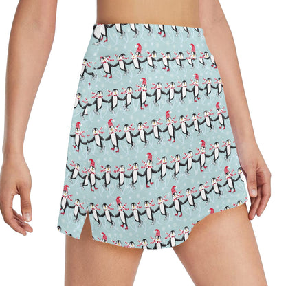 Penguin Sking Design 17" Golf & Pickleball Skort with Pockets