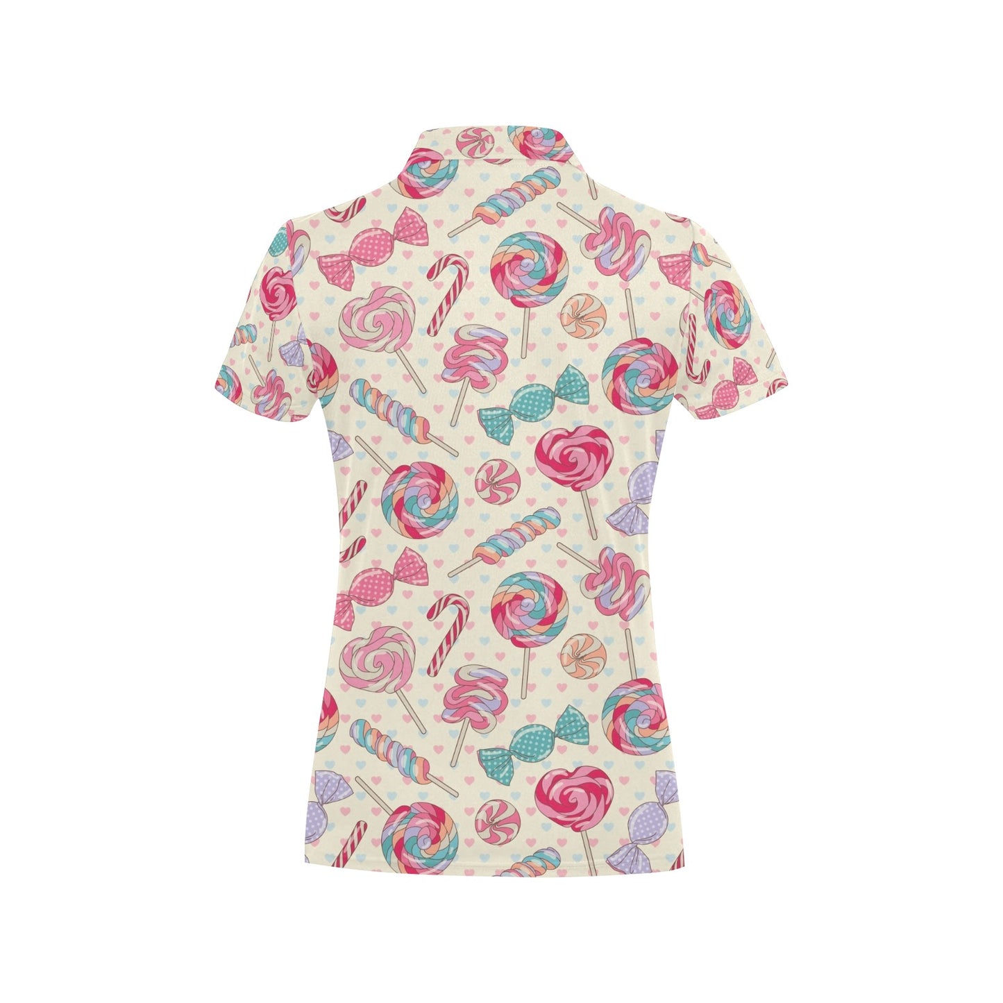 Candy Pattern Print Design CA04 Women's Polo Shirt