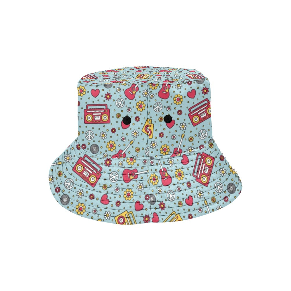 Hippie Print Design LKS307 Unisex Bucket Hat