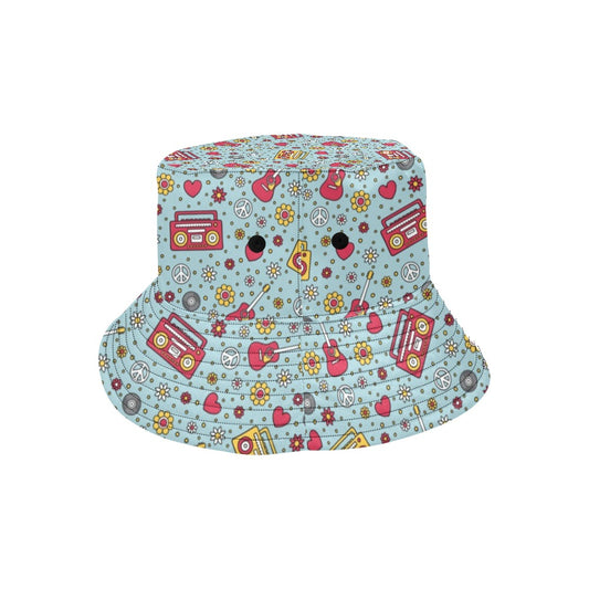 Hippie Print Design LKS307 Unisex Bucket Hat