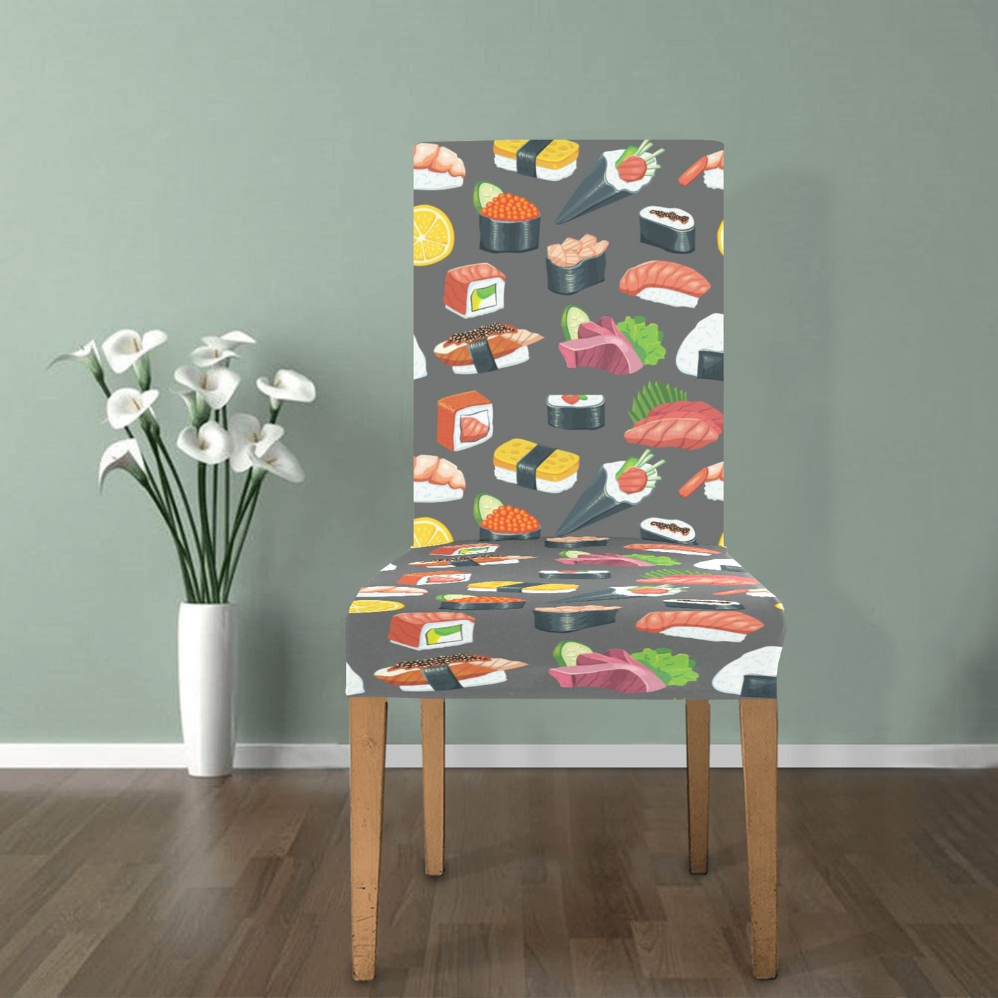 Sushi Print Design LKS302 Dining Chair Slipcover
