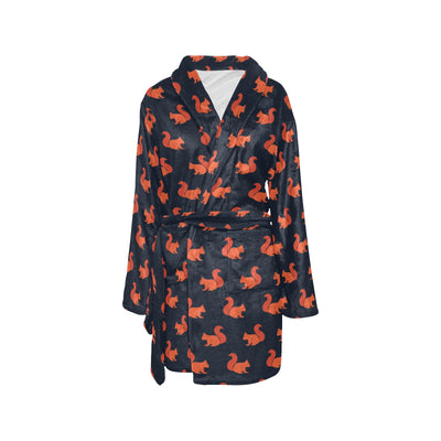 Squirrel Print Design LKS306 Women's Fleece Robe