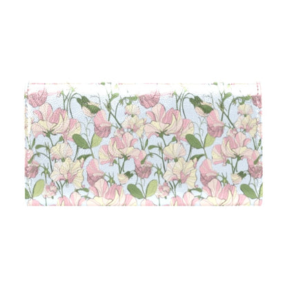 Sweet Pea Print Design LKS304 Women's Trifold Wallet