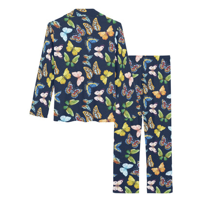 Butterfly Beautiful Print Pattern Women's Long Pajama Set