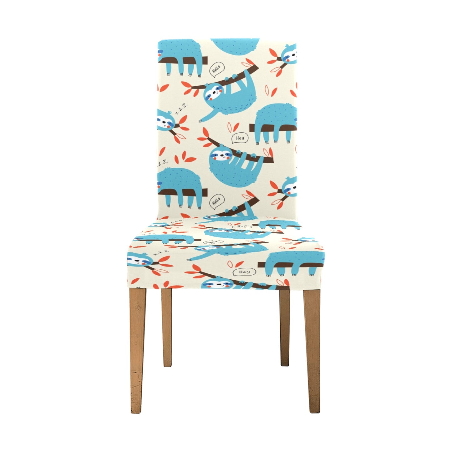 Sloth Print Design LKS3011 Dining Chair Slipcover