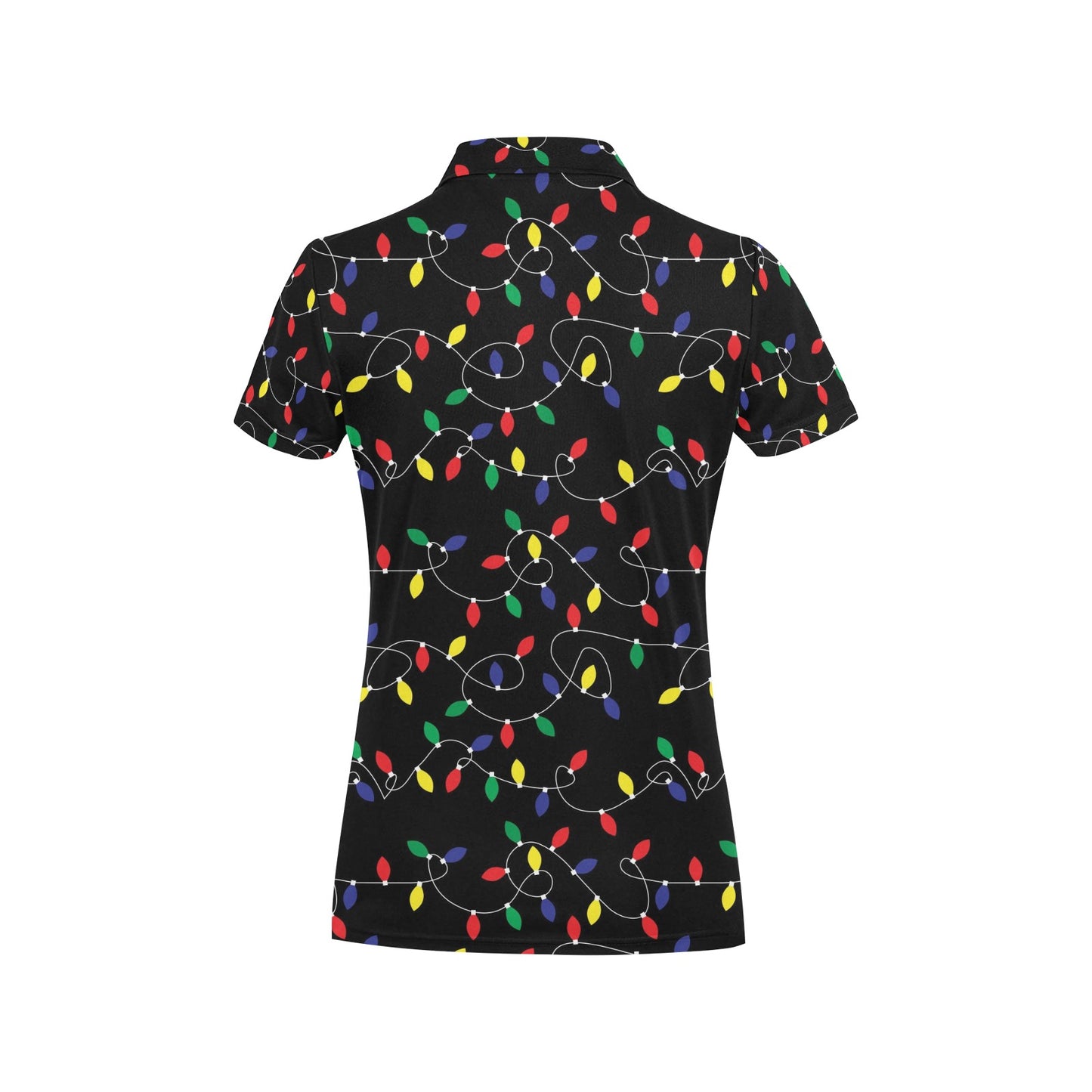 Christmas Light Pattern Print Design 04 Women's Polo Shirt