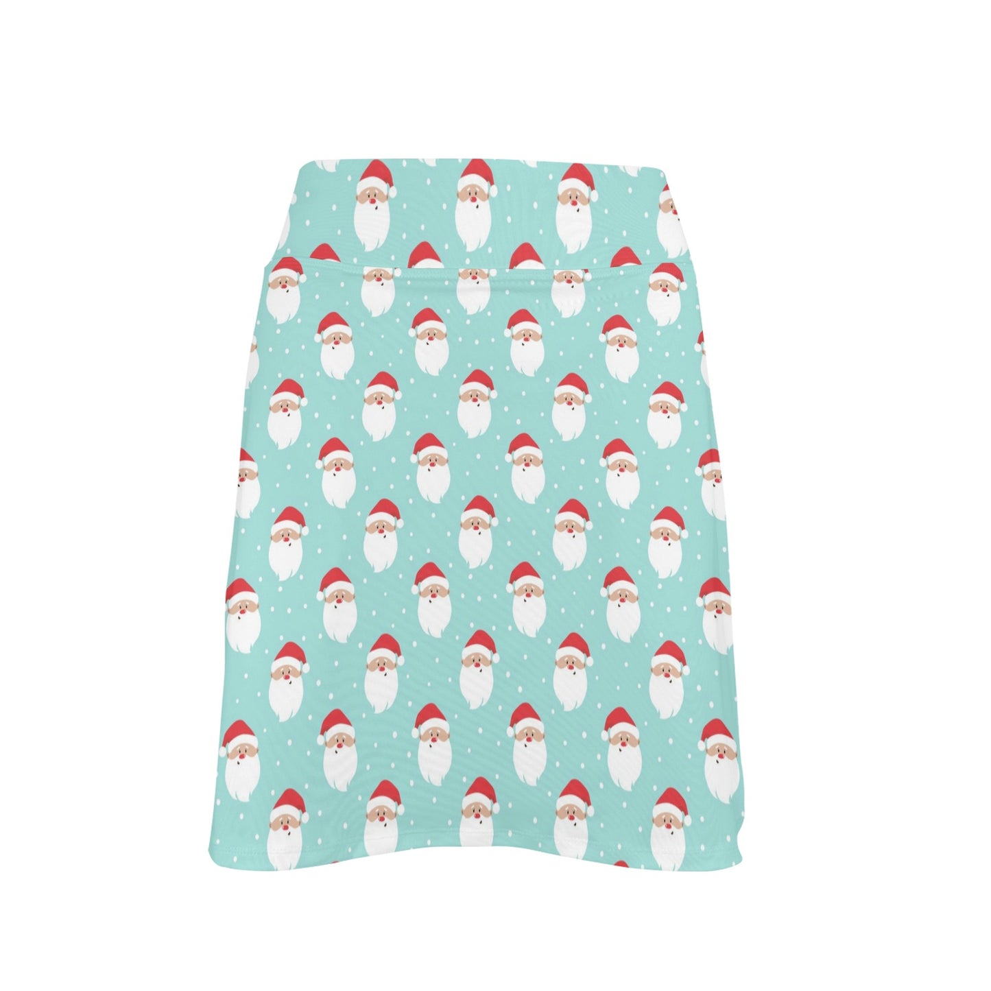Santa Print Design LKS308 Women's Golf Skirt with Pocket