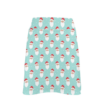Santa Print Design LKS308 17" Golf & Pickleball Skort with Pockets