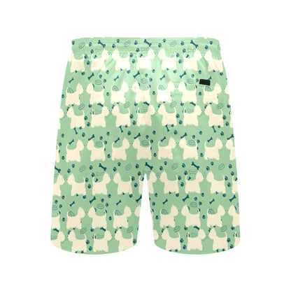 Scottish Terriers Print Design LKS302 Men's Swim Trunks Beach Shorts