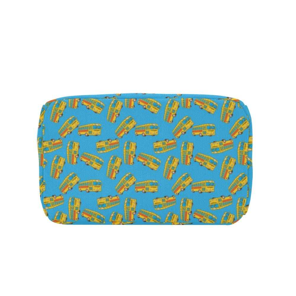 School Bus Print Design LKS302 Insulated Lunch Bag