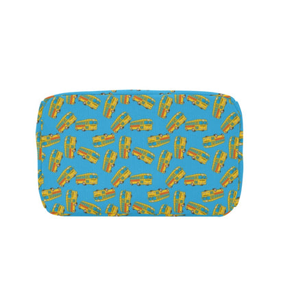 School Bus Print Design LKS302 Insulated Lunch Bag