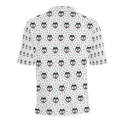 Siberian Huskies Print Design LKS305 Men Polo Shirt
