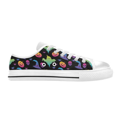 Halloween Print Design LKS404 Women's White Low Top Shoes
