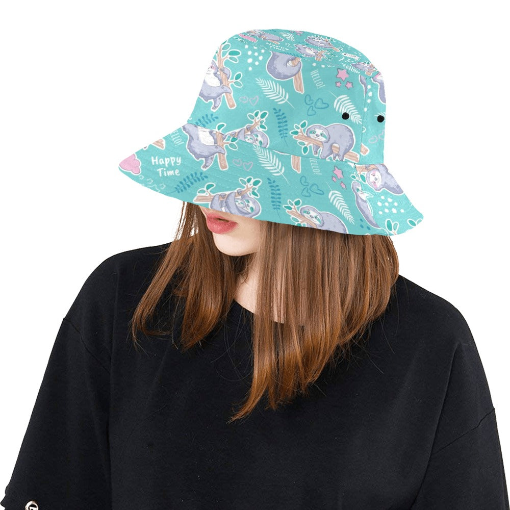 Sloth Print Design LKS309 Unisex Bucket Hat