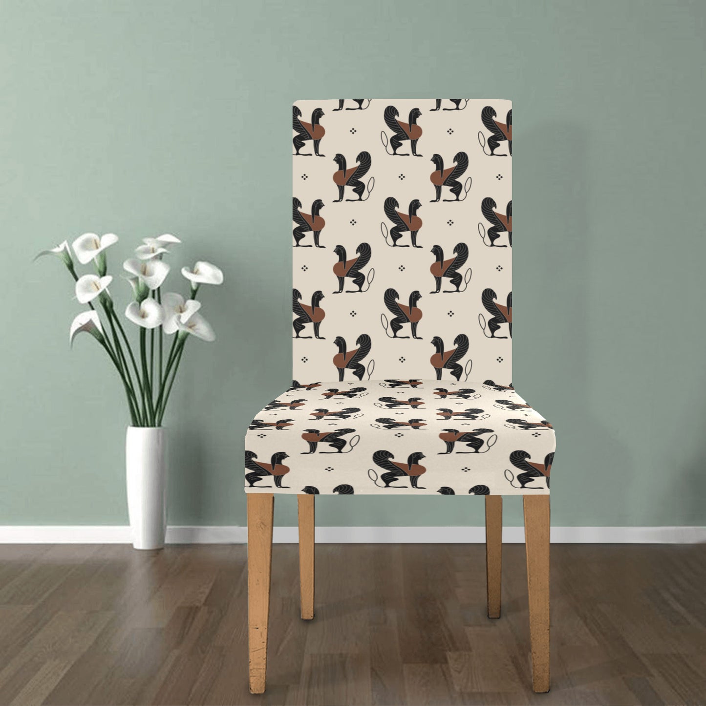 Ancient Greek Print Design LKS3010 Dining Chair Slipcover