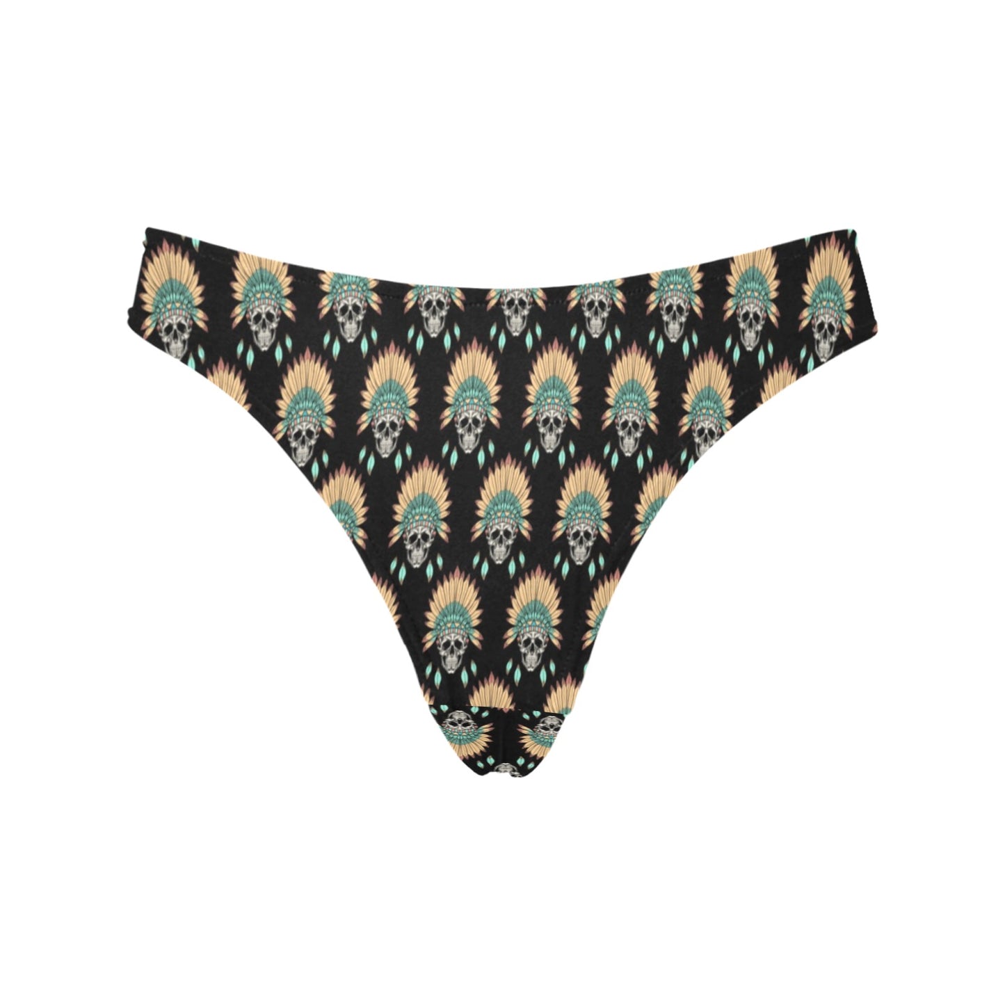 American indian Skull Pattern Women's Thongs