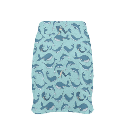 Narwhal Themed Print 17" Golf & Pickleball Skort with Pockets