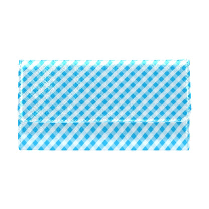Gingham Print Design LKS401 Women's Trifold Wallet