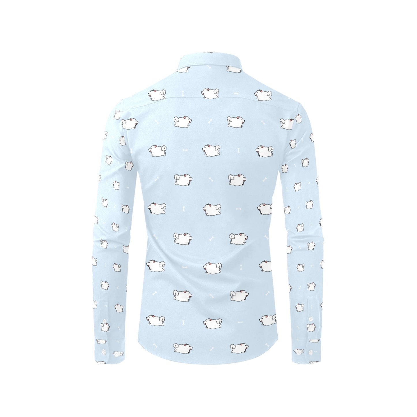 Samoyeds Print Design LKS302 Men's Long Sleeve Dress Shirt