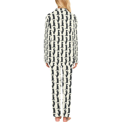 Scottish Terriers Print Design LKS309 Women's Long Pajama Set