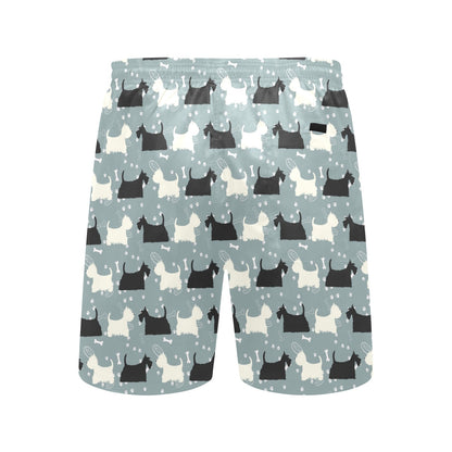 Scottish Terriers Print Design LKS301 Men's Swim Trunks Beach Shorts
