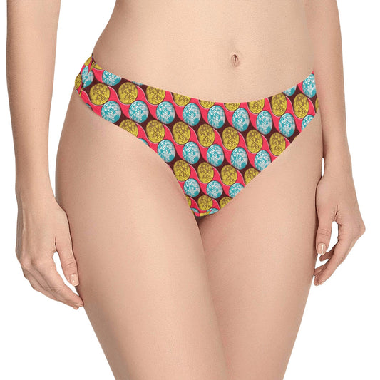 African Fashion Print Pattern Women's Thongs