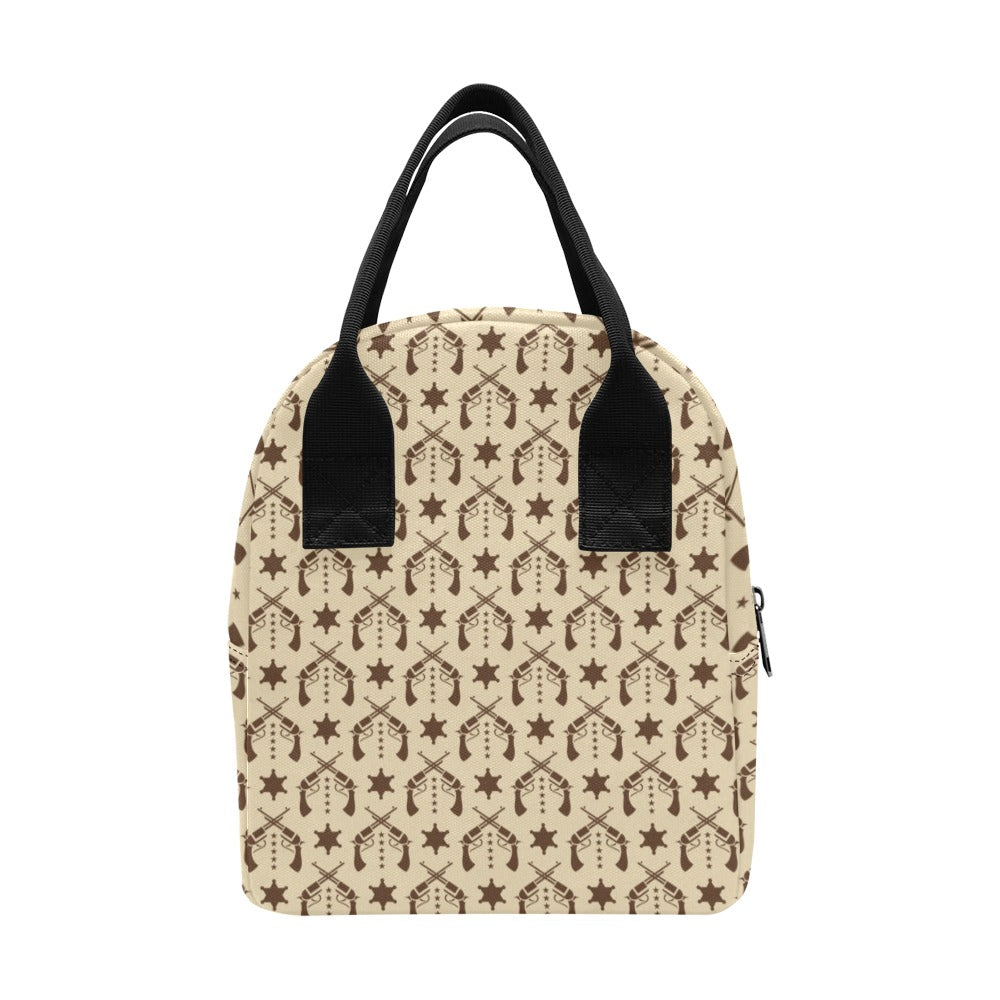 Western Cowboy Print Design LKS302 Insulated Lunch Bag