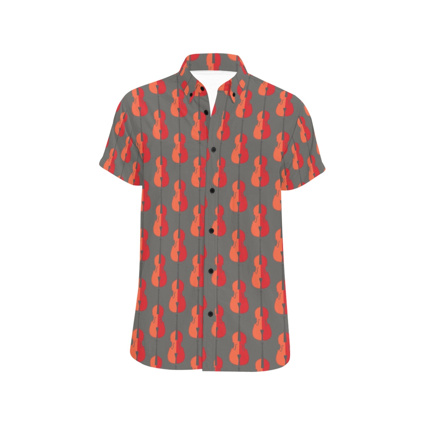 Cello Print Design LKS401 Men Short Sleeve Button Up Shirt
