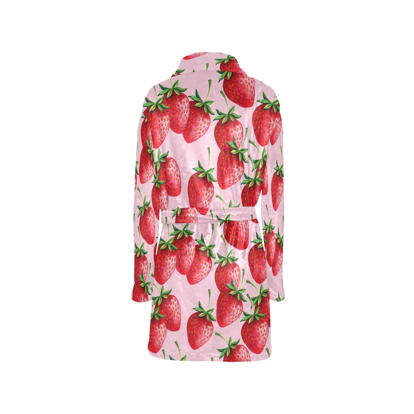 Strawberry Pattern Print Design SB03 Women's Fleece Robe