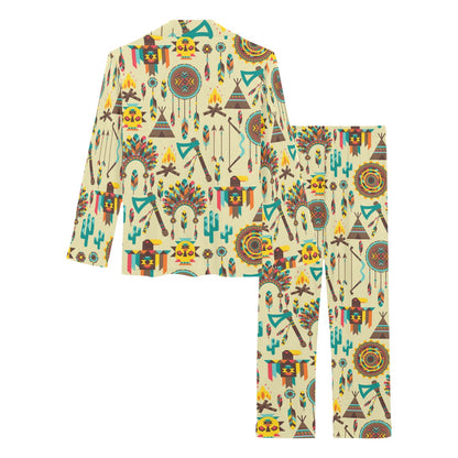Tribal indians native american aztec Women's Long Pajama Set