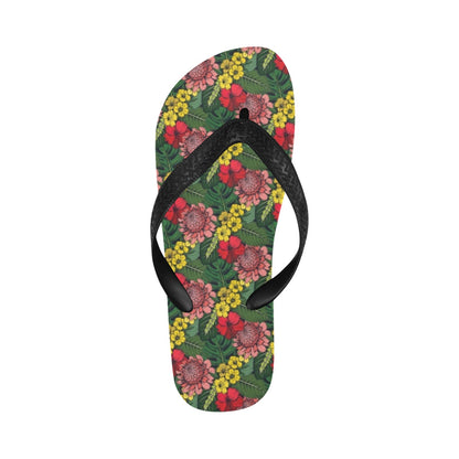 Summer Floral Print Design LKS305 Flip Flops
