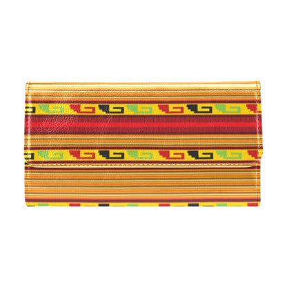 Mexican Blanket Ornament Print Pattern Women's Trifold Wallet