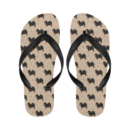 Tibetan Mastiffs Print Design LKS301 Flip Flops