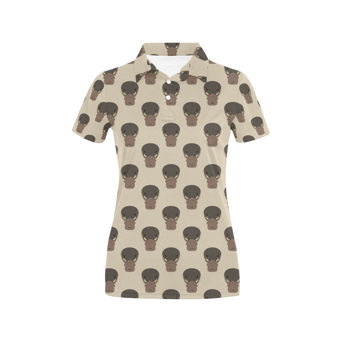 Platypus Pattern Print Design A03 Women's Polo Shirt