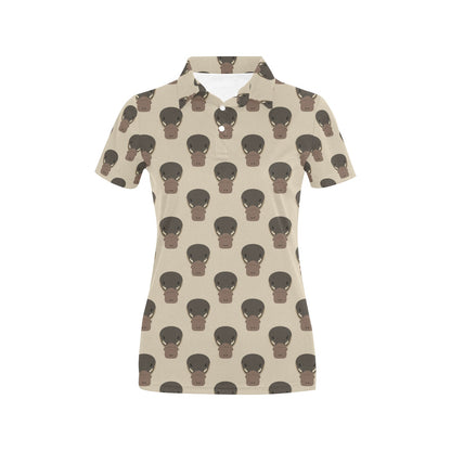 Platypus Pattern Print Design A03 Women's Polo Shirt