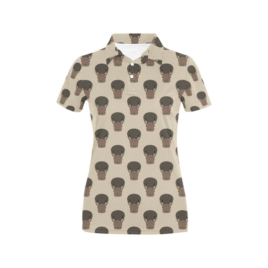 Platypus Pattern Print Design A03 Women's Polo Shirt