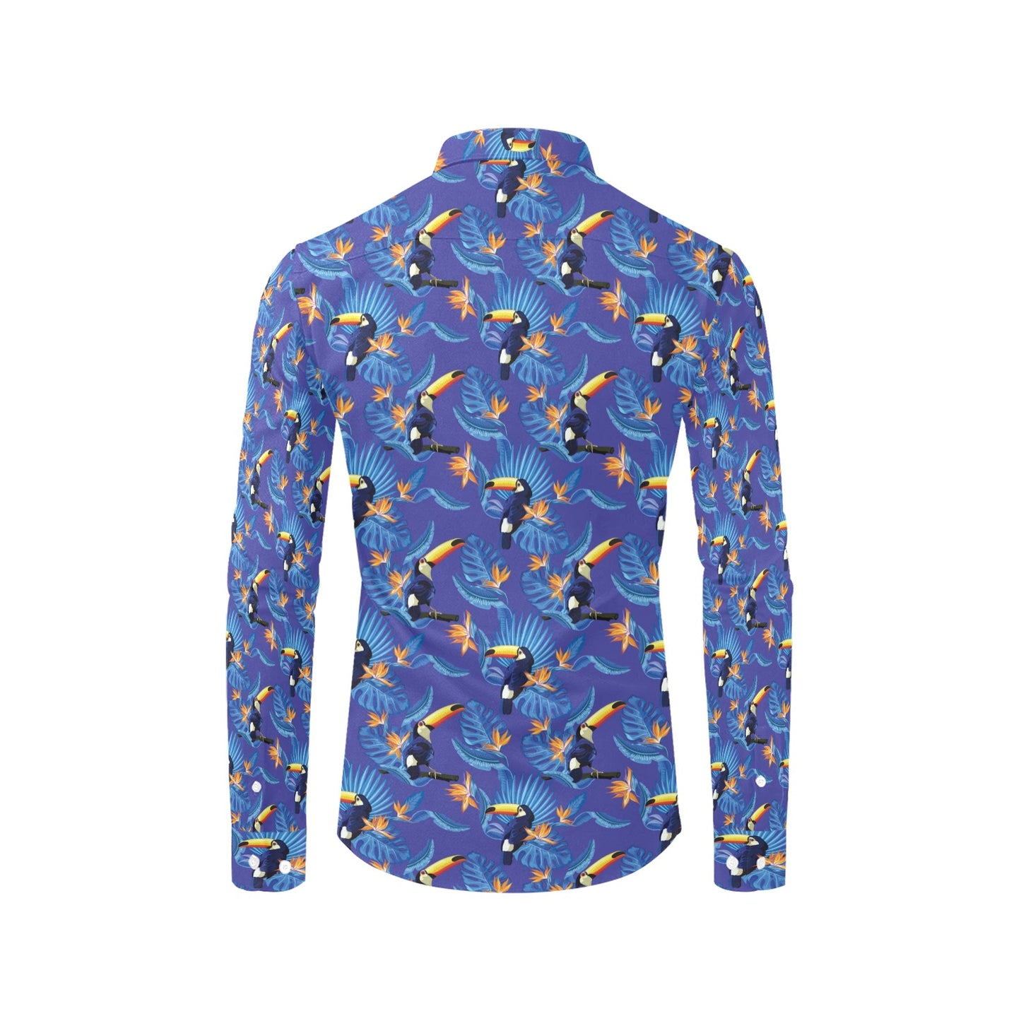 Toucan Print Design LKS306 Men's Long Sleeve Dress Shirt