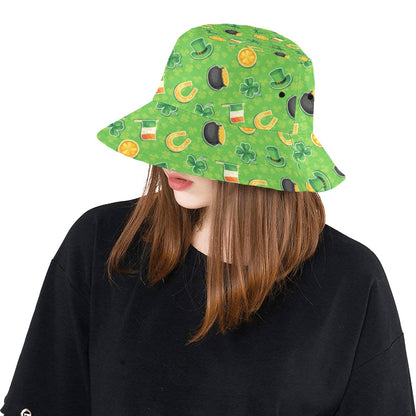 Shamrock Saint Patrick's Day Print Design LKS302 Unisex Bucket Hat