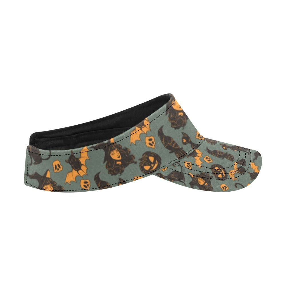 Witch Bat Halloween Print Design LKS305 Unisex Sun Visor