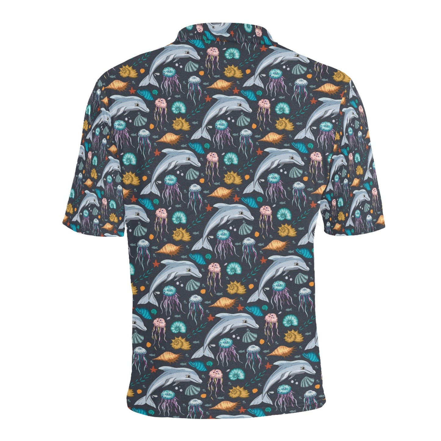 Underwater Dolphin Print Design LKS304 Men Polo Shirt