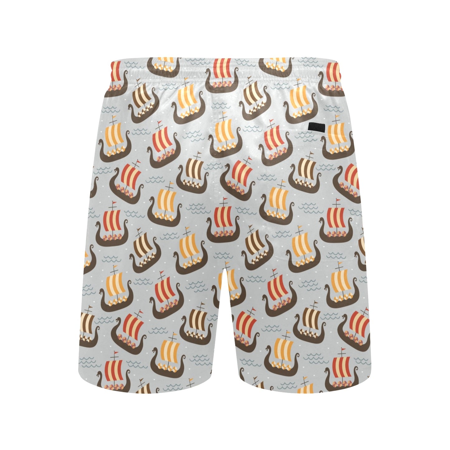 Vikings Print Design LKS308 Men's Swim Trunks Beach Shorts