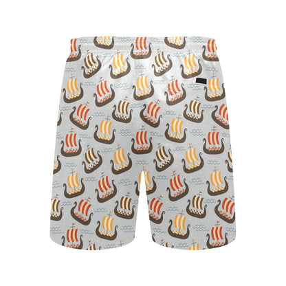 Vikings Print Design LKS308 Men's Swim Trunks Beach Shorts