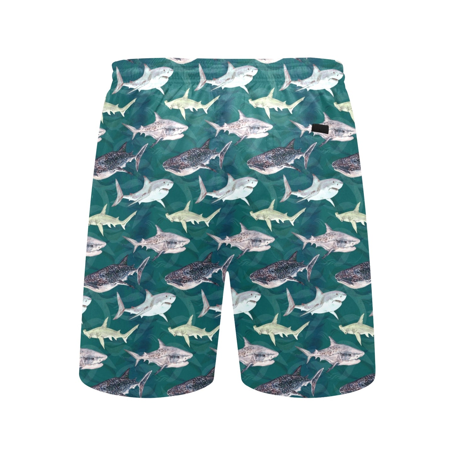 Shark Style Print Men's Swim Trunks Beach Shorts
