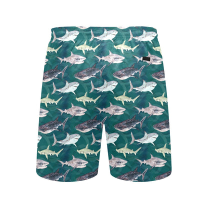 Shark Style Print Men's Swim Trunks Beach Shorts