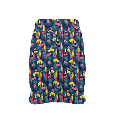 Toucan Parrot Design 17" Golf & Pickleball Skort with Pockets
